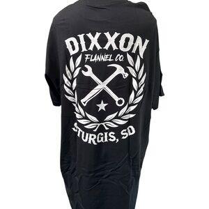Dixxon Flannel Co. Men’s Short Sleeve T-Shirt – White Sketchy Crest Logo